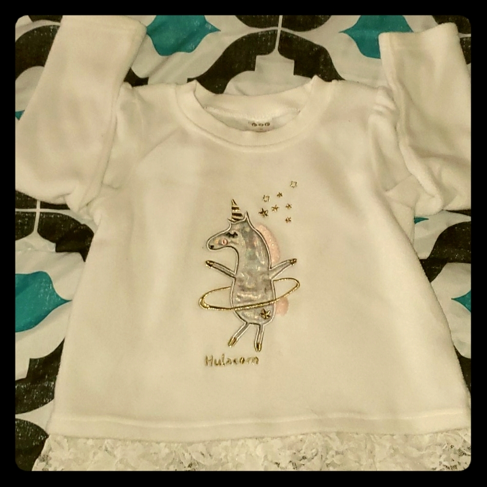 CJP white "hulacorn" shirt - size 3T